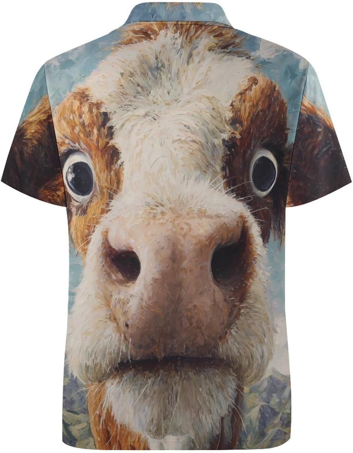 Cattle Highland Cow Men's Polo Golf Shirts Collared T-Shirt | short sleeve,three button,quick dry,machine washable,summer tee top