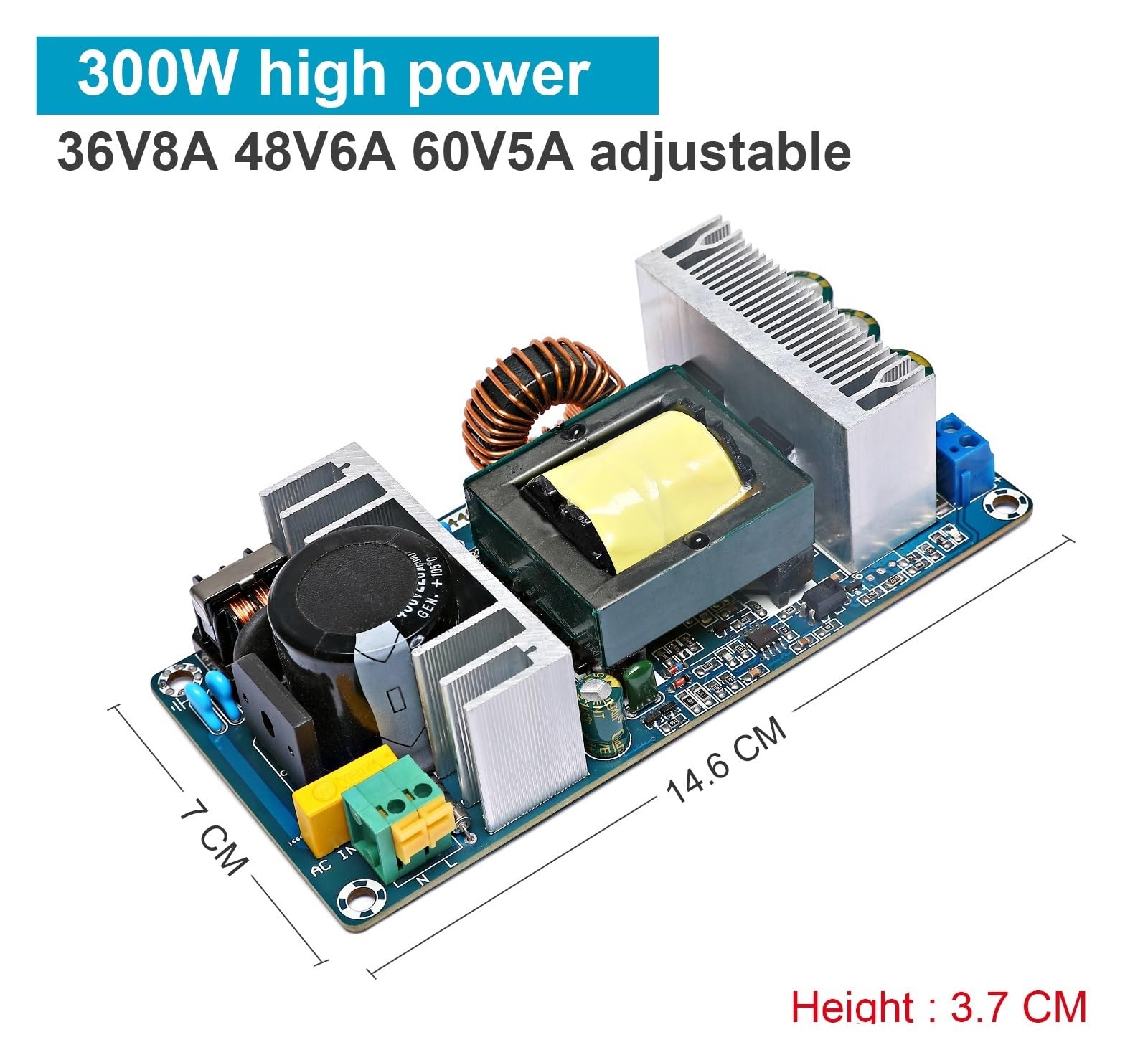 Labornetzteil, 300W-36/48/60V Hochspannungs-Hochleistungs-Schaltnetzteilmodul, einstellbar,(28V11A)