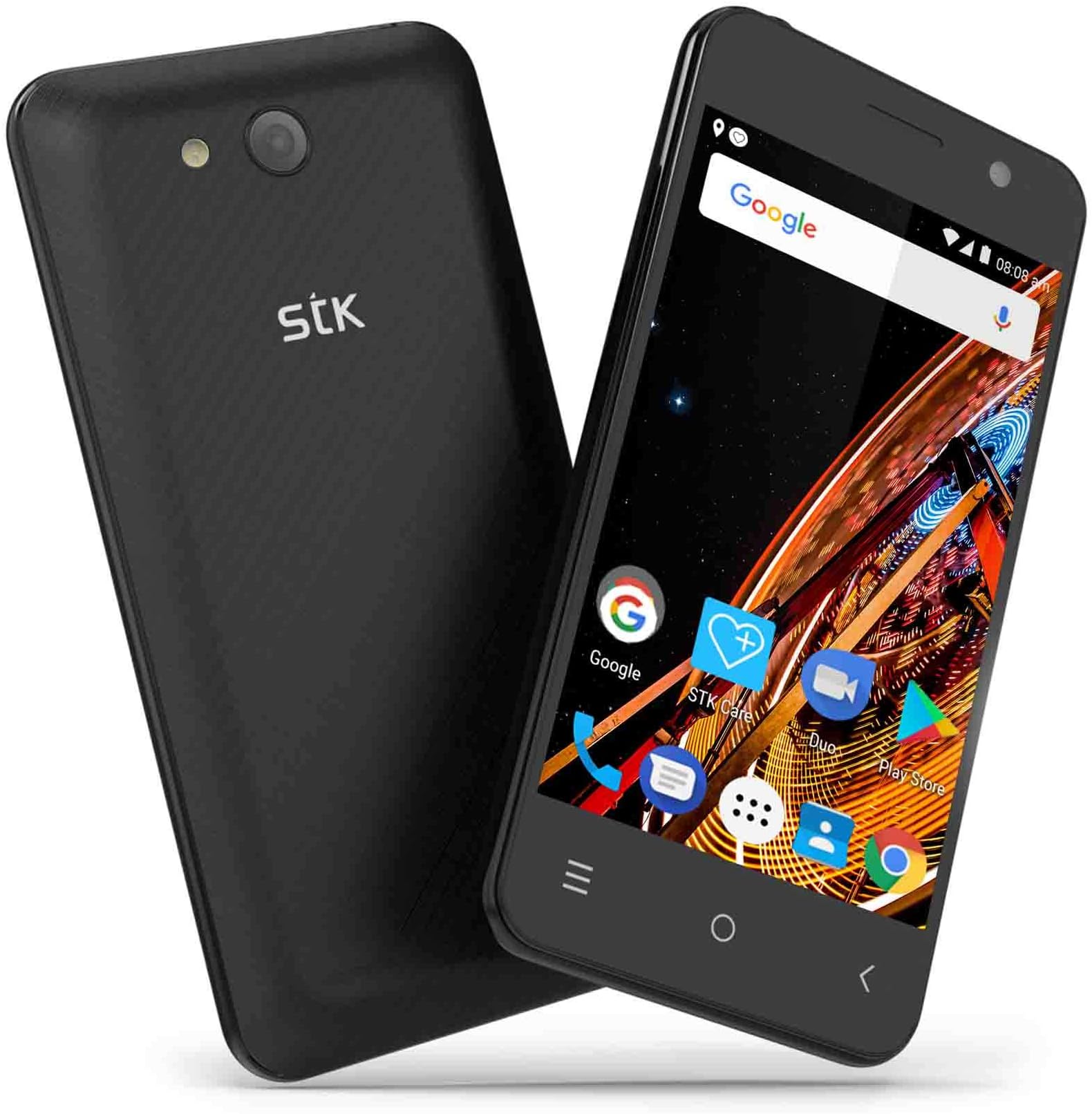STK EVO 3G 8GB with 1GB RAM 4.0-inch Screen SIM Free Smartphone Android 7.0 – Black (Dual SIM) + Case + Screen Protector
