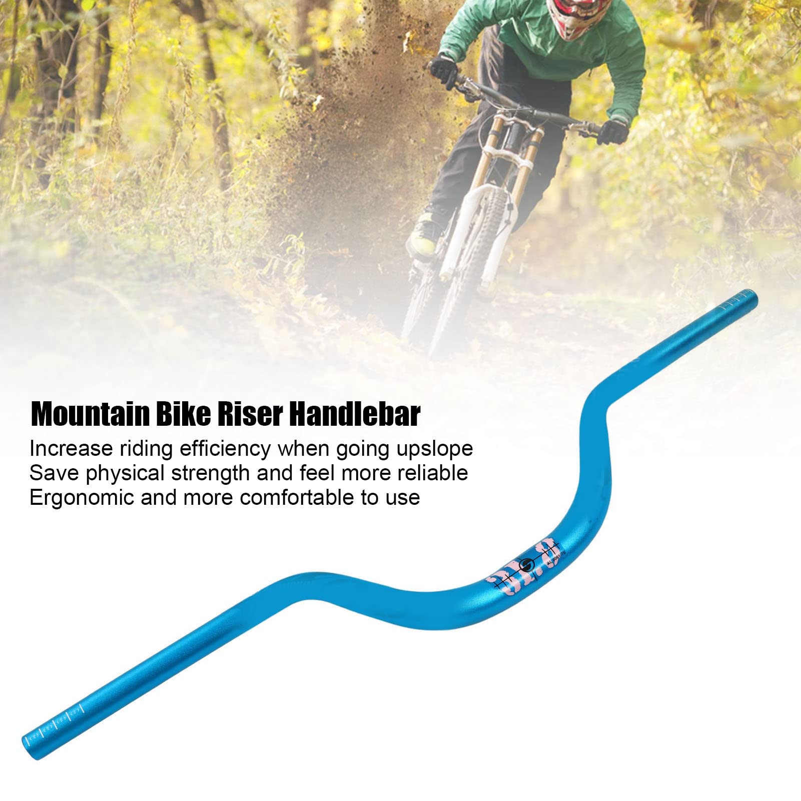 Wake Fietsstuur aluminium stuur stijgstang breed extra lang fietsstuur voor downhill fietsen racen voor racefietsen voor racefiets 31,8 mm * 720 mm (zwart