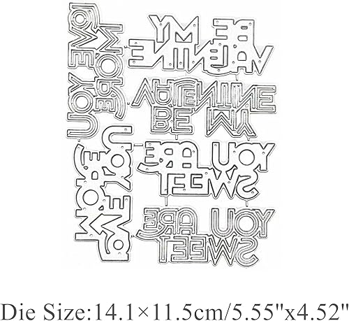 Miniatura 2 de Marco de palabras de San Valentín, troquelado de metal, con texto en inglés "You are Sweet Valentine", con texto en inglés "You are Sweet