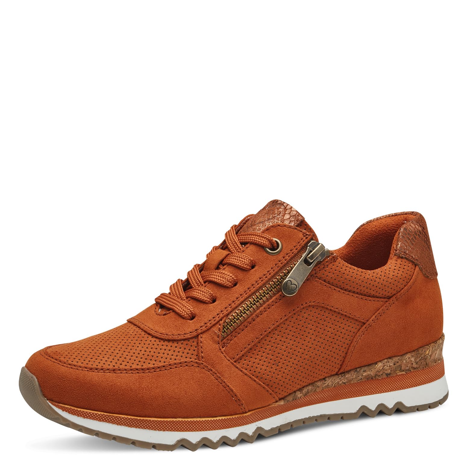 Marco Tozzi Damen Sneaker flach mit Schnürsenkeln und Reißverschluss Vegan