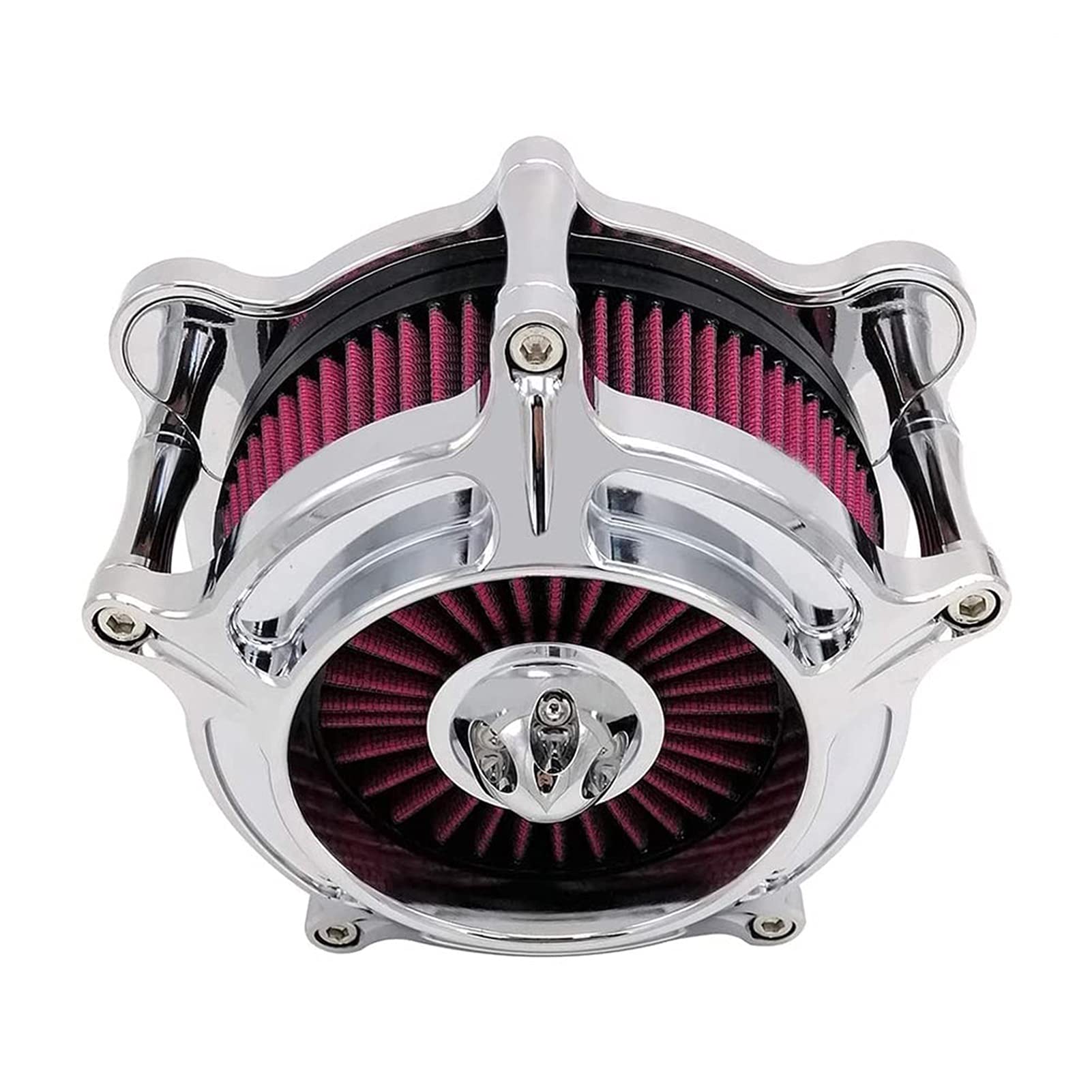 Filtr powietrza motocykla turbina do czyszczenia wlotu Cnc Cut Chrome, dla Harley, Dyna 2000-2017 Softail 2000-2015 Touring 2000 2001 2002 2003 2004 2005 2006 2007 FitmentB