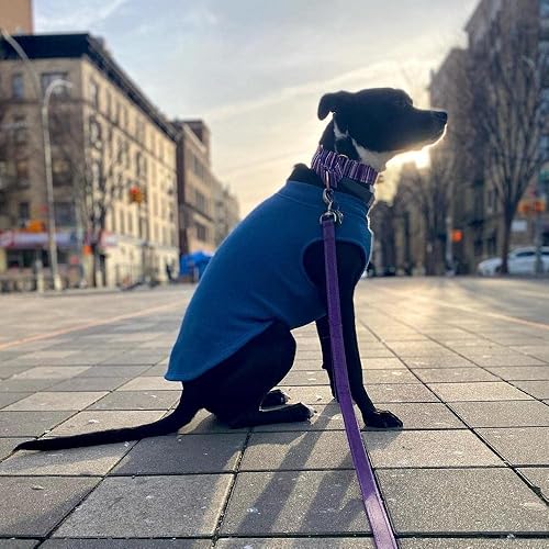 Miniatura 6 de Gooby - Chaleco elástico con forro polar, vestimenta de perro para clima frío, XL, Azul Acero