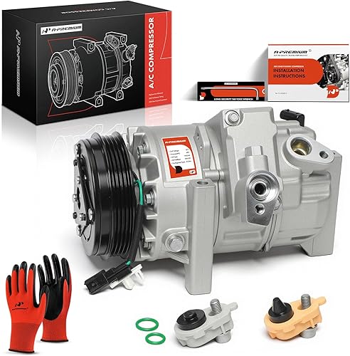 A-Premium Compresor de aire acondicionado con embrague compatible con Ford Transit-150, Transit-250, Transit-350, Transit-350 HD, 2020 2021 2022 2023