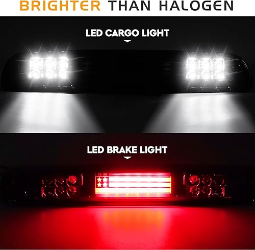 Miniatura 3 de Kit de luz trasera LED + tercera luz de freno para Chevy Silverado 1500 2500 HD 1999-2002, para GMC Sierra 1500 2500 HD Fleetside 1999-2003, luces