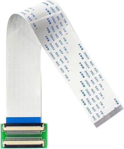 VSDISPLAY Adaptador de conector ZIF de 0.020 in de 50 pines a 50 pines con extensión de cable plano FFC Extend(longitud del cable 7.874 in)