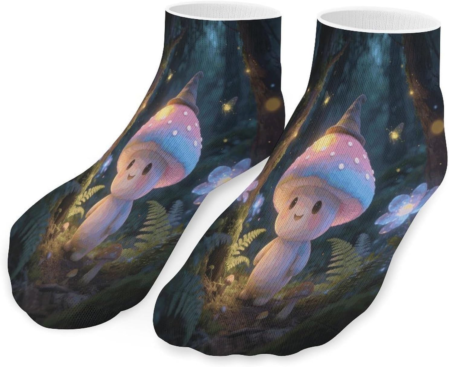 The Fun Guy Enchanted Ankle Sock,Cushioned Crew Socks Low Cut Compression Running Sock with Ankle Support for Men Women(5 Pairs)