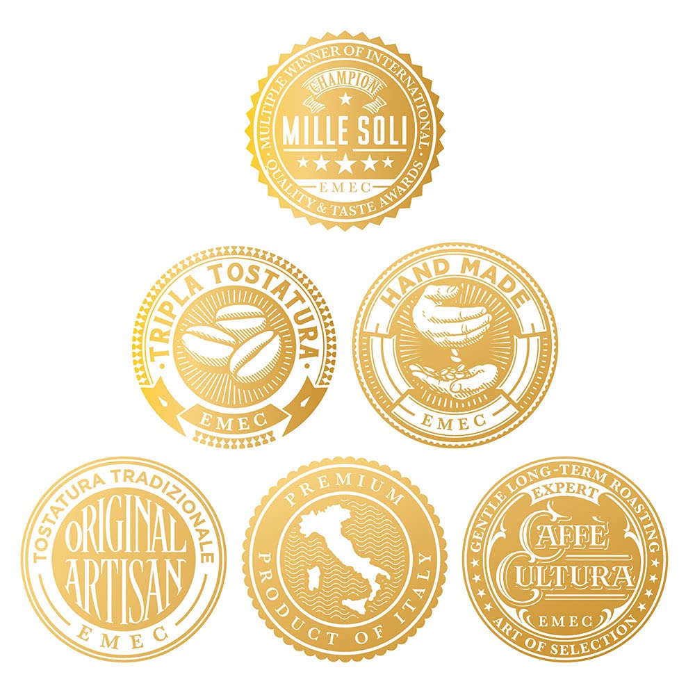 MilleSoli Caffè Espresso – ziarna espresso 1 kg – tradycyjne potrójne palenie ręczne – ziarna kawy premium z perfekcyjnym kremem i wyjątkowo niską kwasowością do w pełni automat i sitko