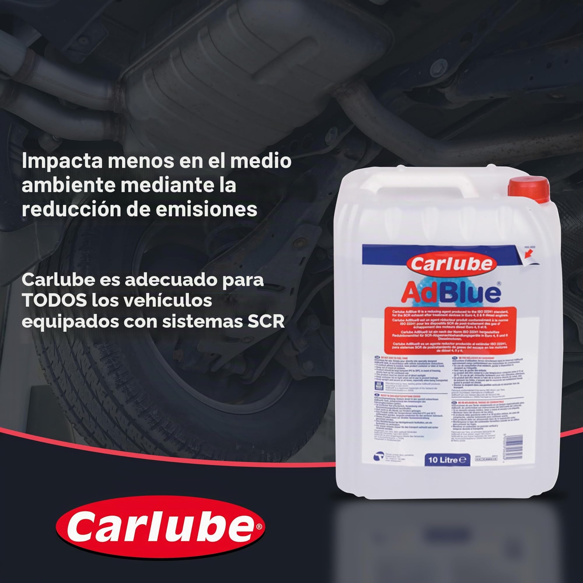 Carlube Adblue - Boquilla de vertido integrada para Coche y camión, 10 litros