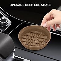 Vista 4 de ME.FAN Car Cup Holder Coasters [4 Pack] Silicone Cups Mats, Automotive Universal Non-Slip Recessed Interior Accessories Coffee