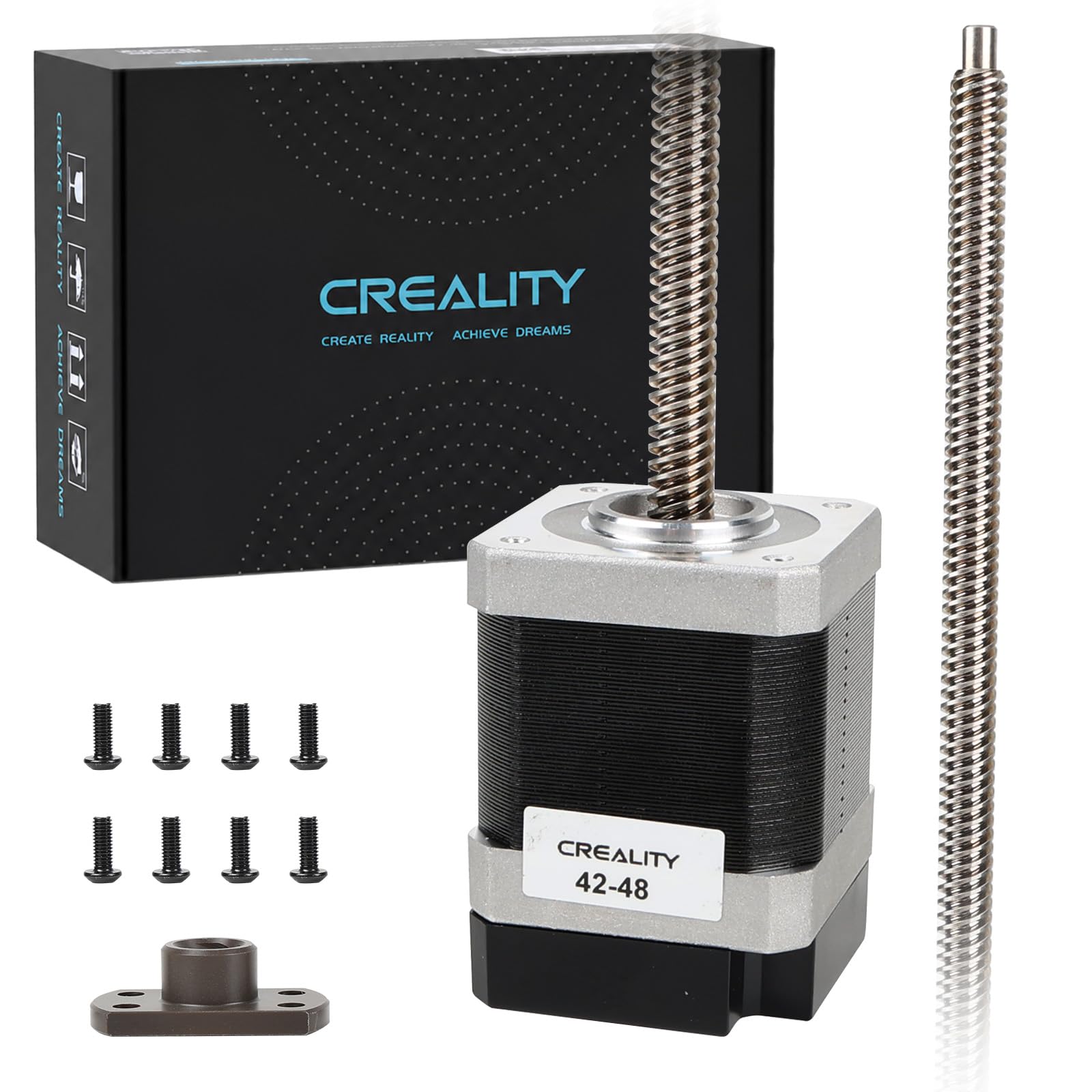 Creality Kit de motor oficial de eje Z K2 Plus, motor paso a paso original 42-48 con tornillo de plomo integrado, repuesto de motor de tornillo de plomo de bucle cerrado Z-Axis FOC para impresora 3D