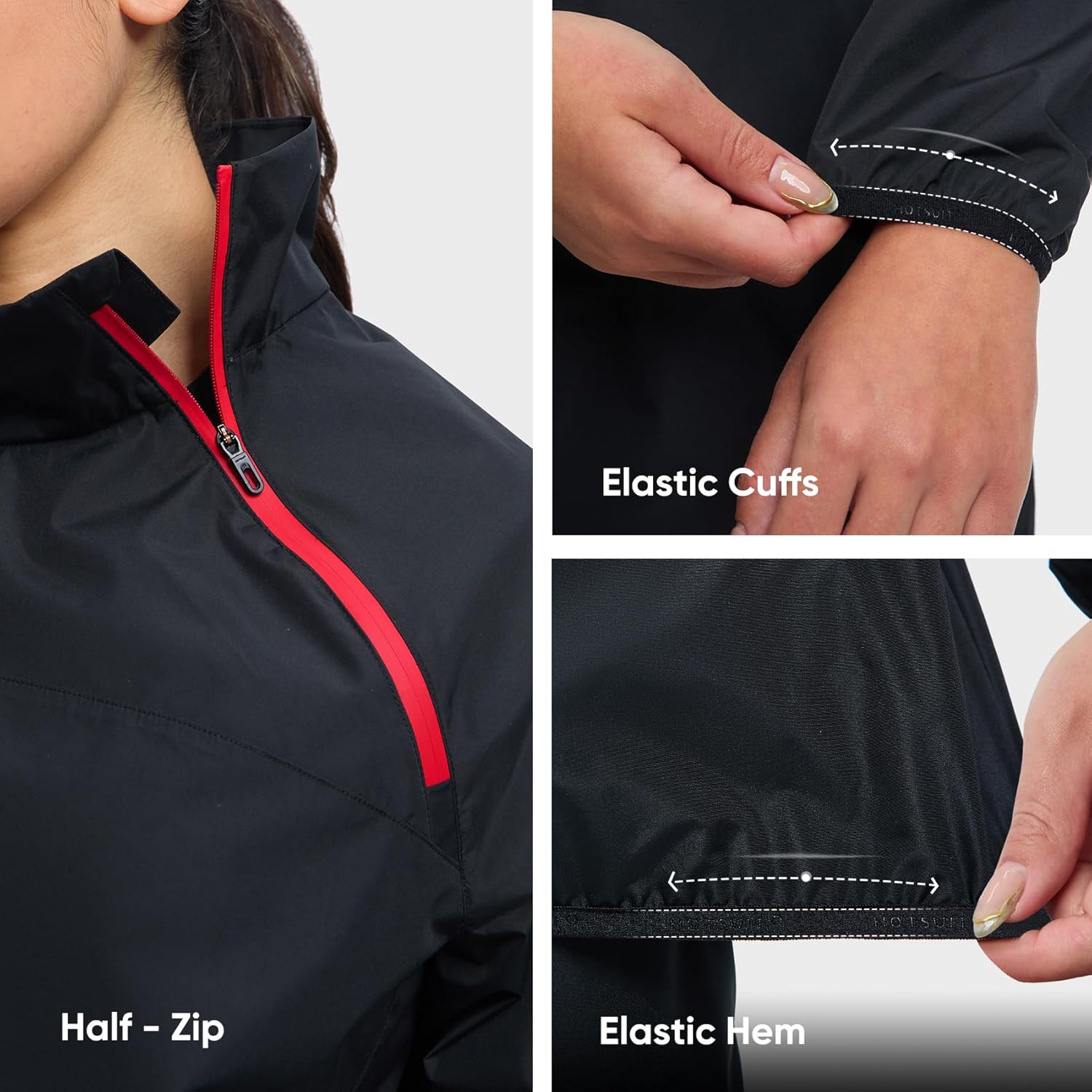 HOTSUIT Sauna Suit for Women Anti Rip Sweat Suit for Weight Loss Odorless Sauna Jacket Pant for Workout Gym - Image 3