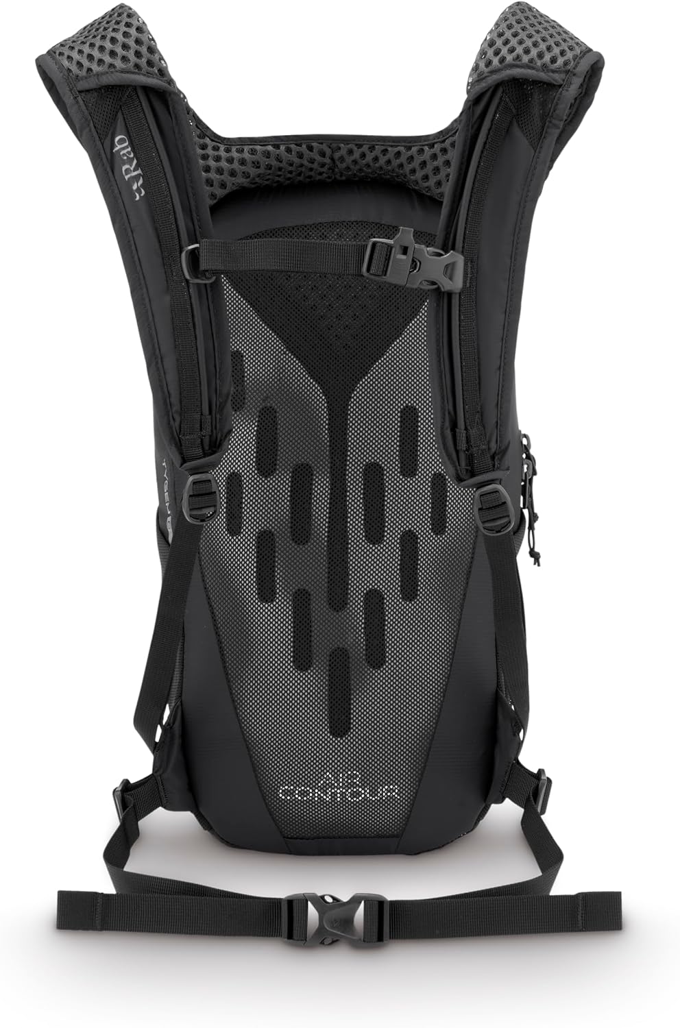 Rab Tygen Backpack - Lightweight Breathable Daypack for Travel, Hiking, & Commuting, Black, 6-Liter (Back Length - Medium)