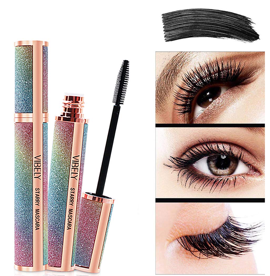Silk Fiber Mascara for Longer, Voluminous Eyelashes,Natural Waterproof Smudge-Proof,All Day Exquisitely Long, Smudge-Proo 3 stylesf Eyelashes (Black) : Beauty & Personal Care