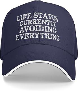Life Status Currently Avoiding Everything Hat Men Funny Baseball Cap Funny Birthday Gifts for Men