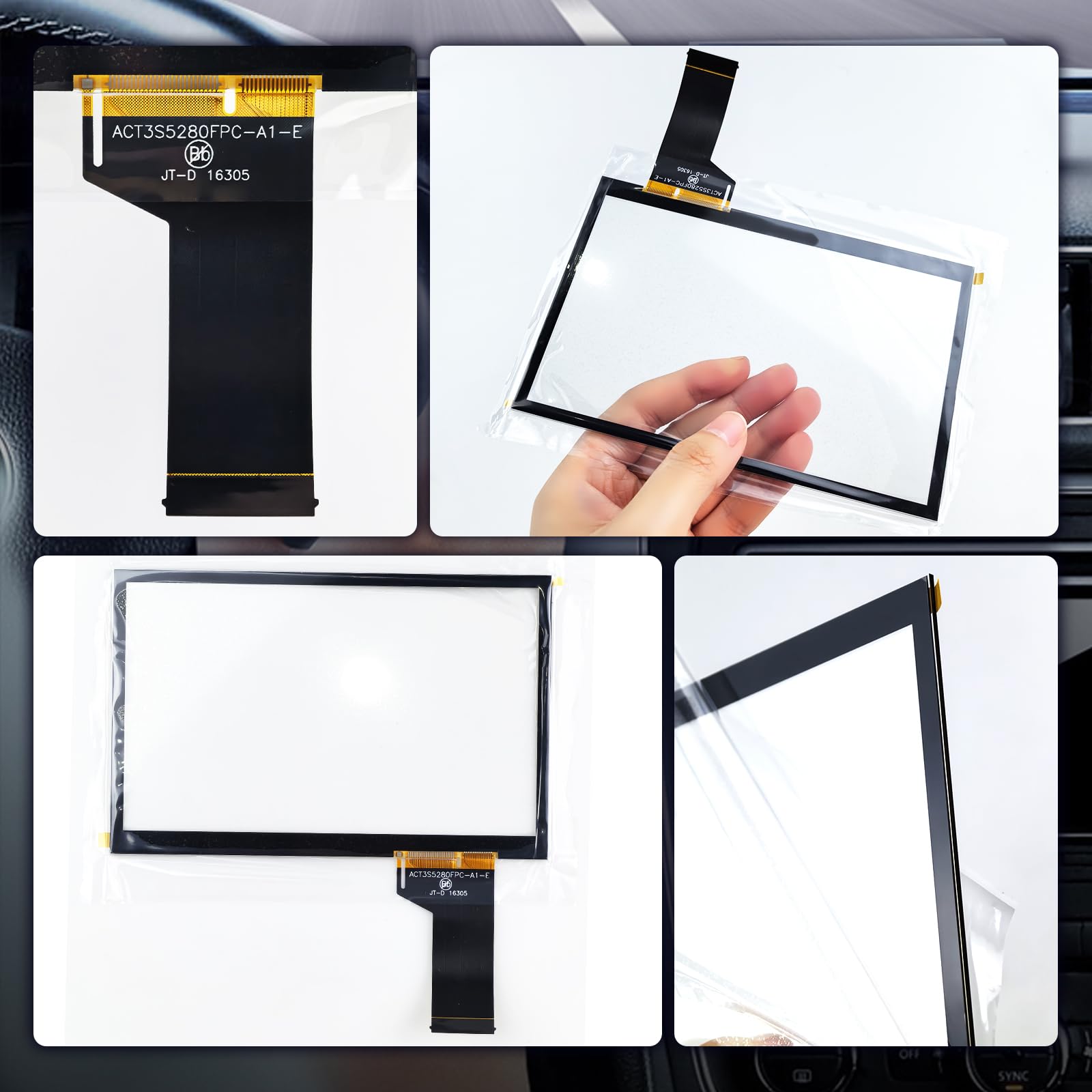 TDO‑WVGA0633F00039, Auto-LCD-Touchscreen-Digitalisierer 6,5-Zoll-Touchscreen-Display LCD-Ersatz für Automobile, DVD Touchscreen Digitizer Einfache Installation für MIB Audio/Video-Umrüstung