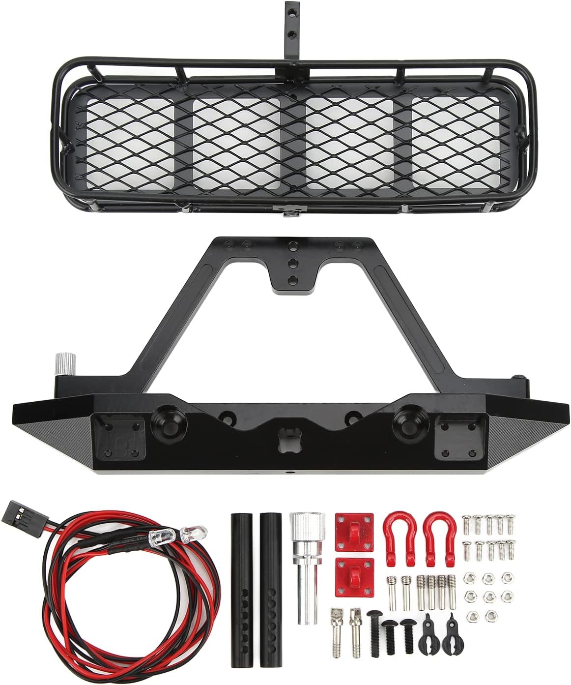 リアバンパー LED トレーラーバックルラックキット ‑4 SCX10 90046 SCX10III 1/10 RC カー用