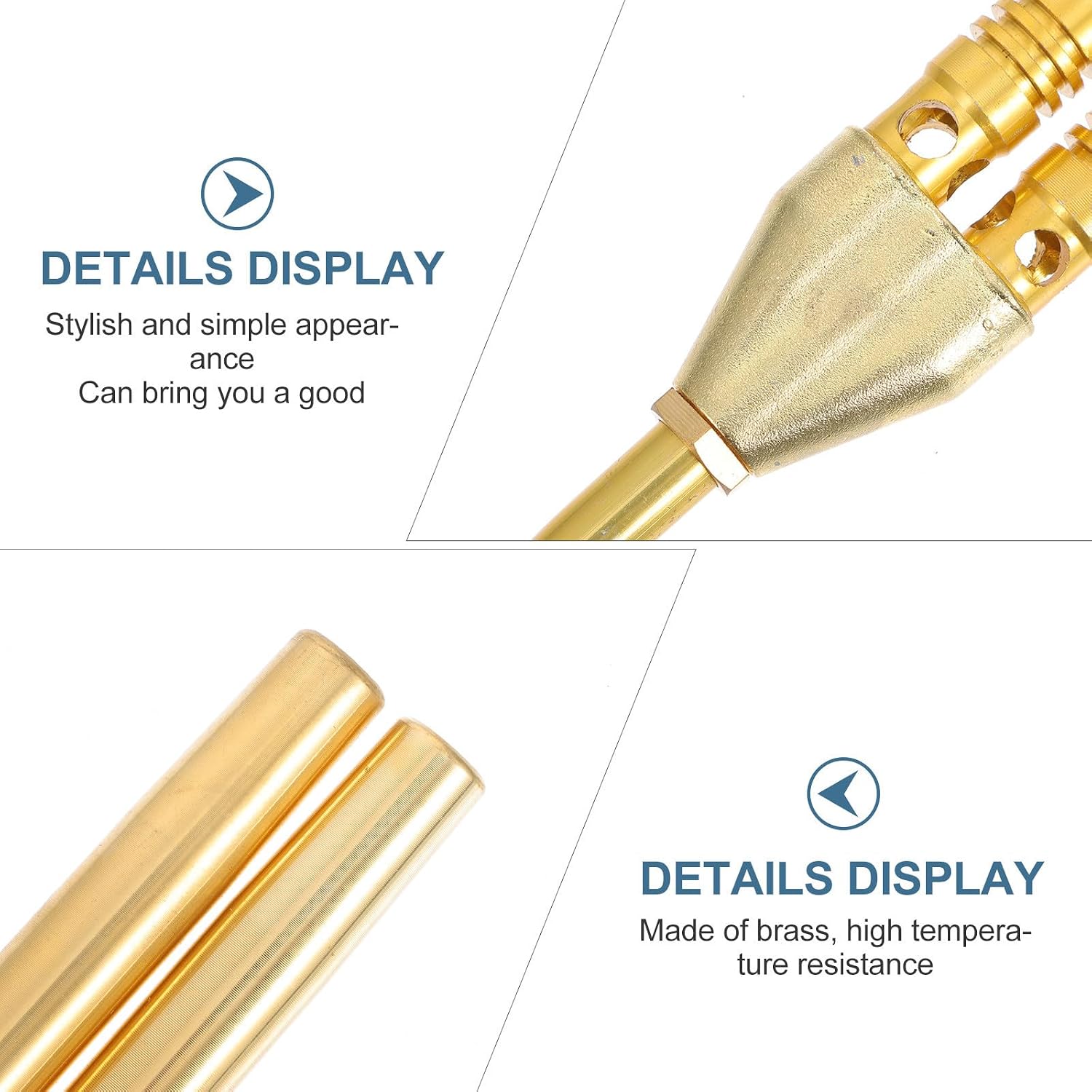 Twin Brazing Gas Torch Adjustable Continuous Burn for Small Welding