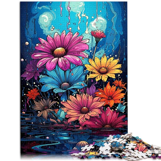 Puzzles para niños pequeños Margaritas juego de puzzle 1000 piezas 19.7 x29.5 pulgadas rompecabezas de madera…