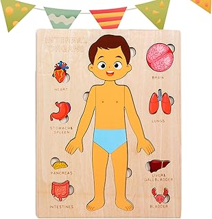 Comprar Xijobido Cuerpo Humano para Niños | Puzzle Educativo del Cuerpo Humano de Madera | Juguetes Educativos Tempranos para Colegio Casa Viaje Niños Niñas Adolescentes