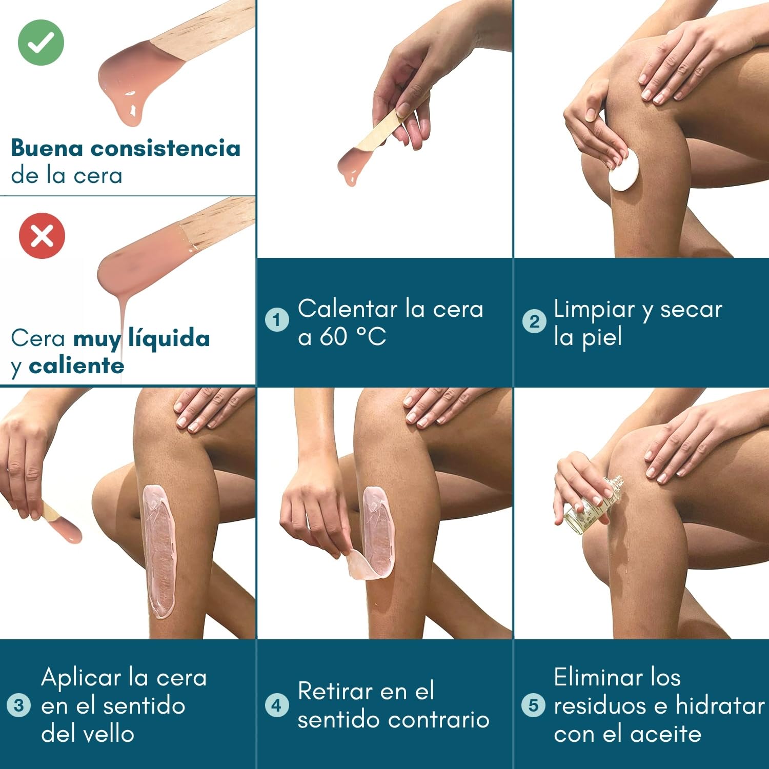 Calentador de cera depilatoria digital profesional con cuenco de silicona, kit de depilación sin bandas con 400 g de cera hipoalergénica de baja temperatura para cuerpo, rostro y zona bikini