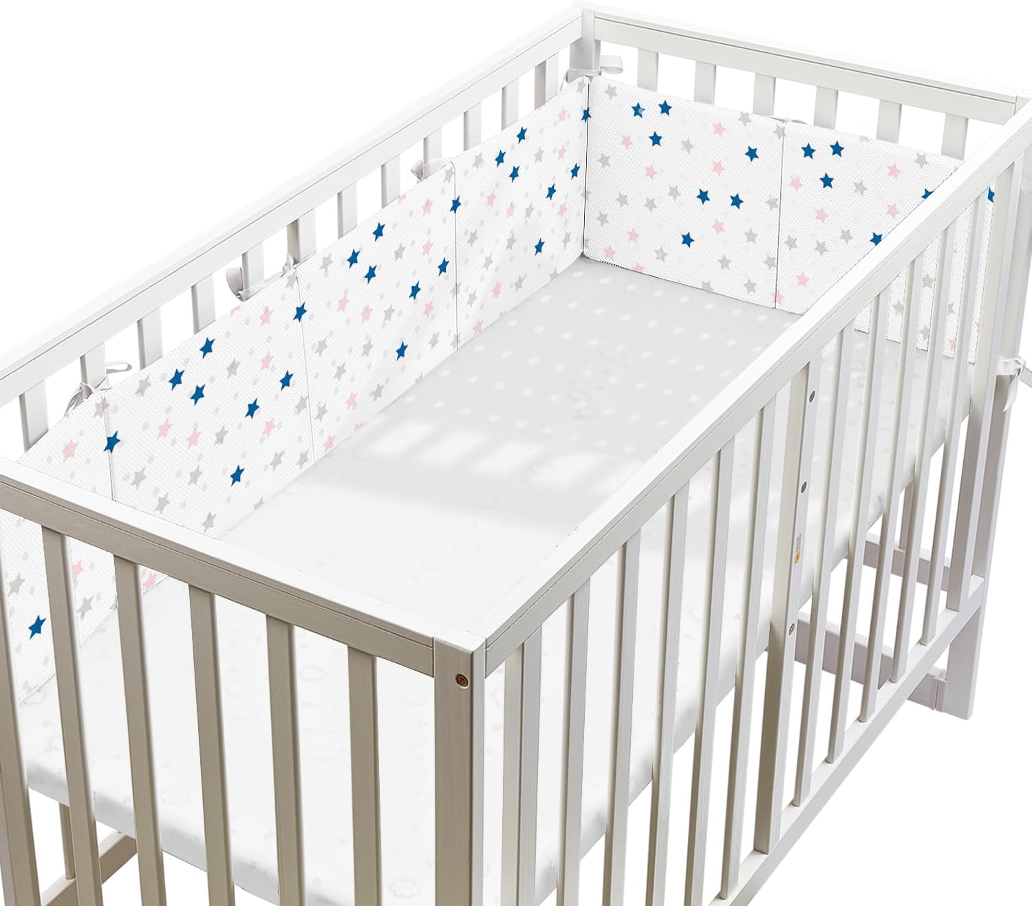 12 pc ventilated mesh corner edge-iner lining strips soft cushion(inner liner only)- cotton/polyester - washable, reusable(01)-about 6 pieces (9.85in x 11.8in) (star)