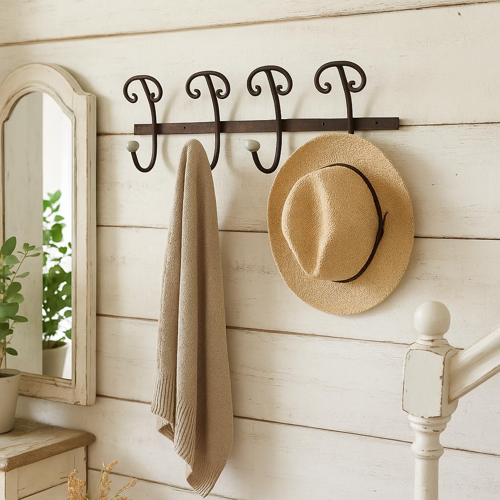 Coopache 4 Pezzi Appendi Cappelli Da Parete Porta Cappelli Da Muro In Plastica Organizzatore Di Ganci - Foto 3