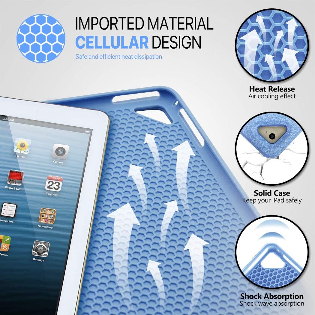 Best Quality 🔥 iPad 9.7 Keyboard Case for iPad 6th Generation 2018, iPad 9.7 5th Gen 2017, iPad Air 1, iPad Air 2 Case with Keyboard, Pencil Holder,Bluetooth Wireless Detachable Keyboard 9.7 inch iPad Cover