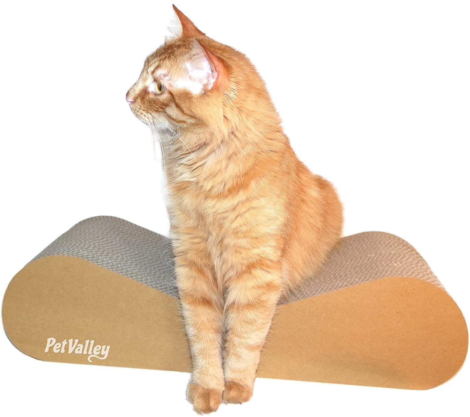 PetValley Tiragraffi per Gatti Kit Cuccia + Grattone Kraft Prodotto di Design in Cartone Ondulato Made in Italy, Ideale Come Cuccia, Palestra e Graffiatoio. 100% Riciclabile