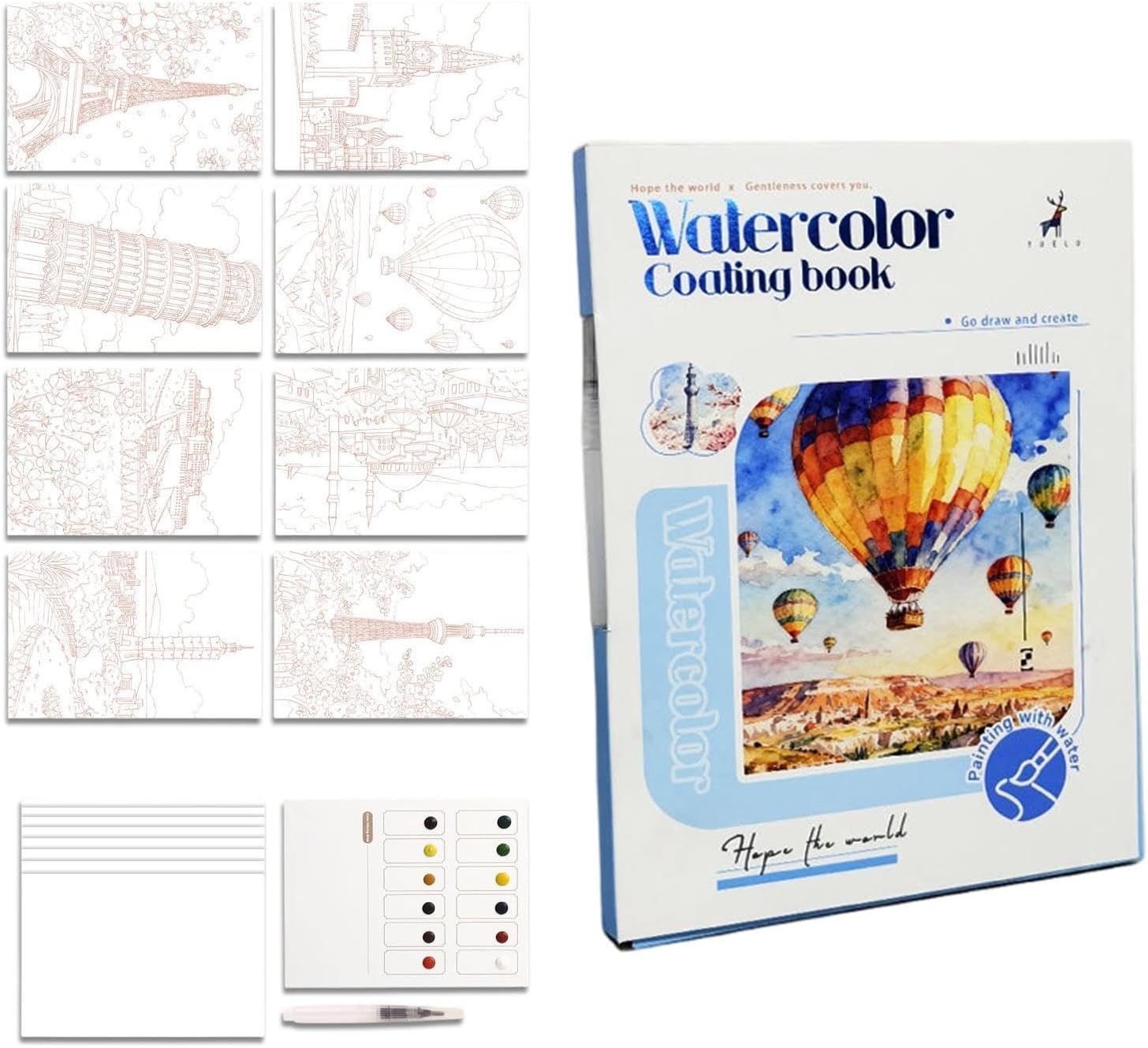 Painting Practice Book, Portable Art Journal, Beginner Color Pad, Craft Set