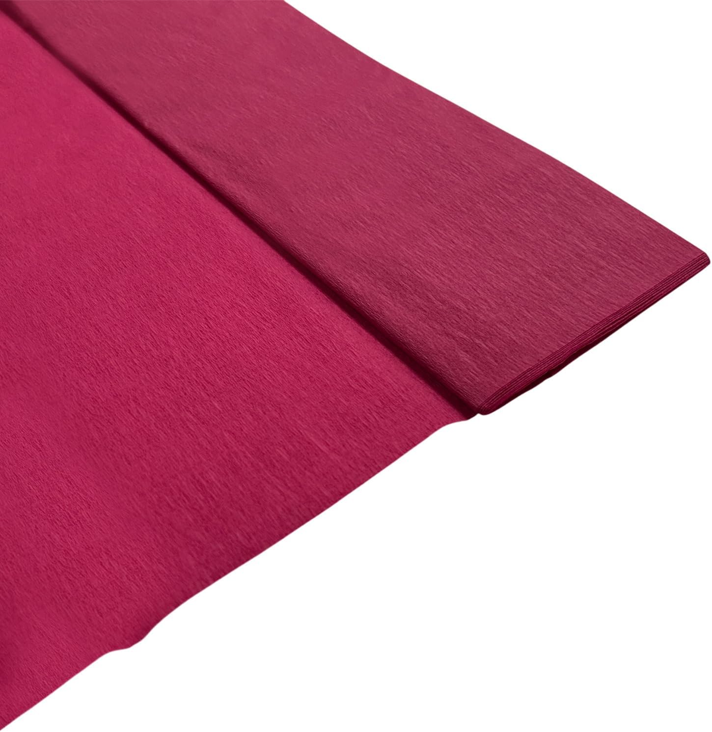 Pack of 10 Wine Crepe Paper Sheets 50cm x 2m 17GSM 35% Stretch Craft Paper