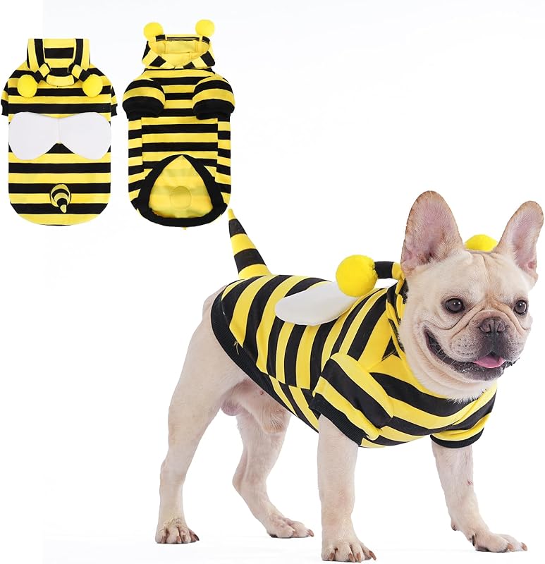 Fantasia de Abelha para Cães com Capuz em Fleece KOOLTAIL Amarela M