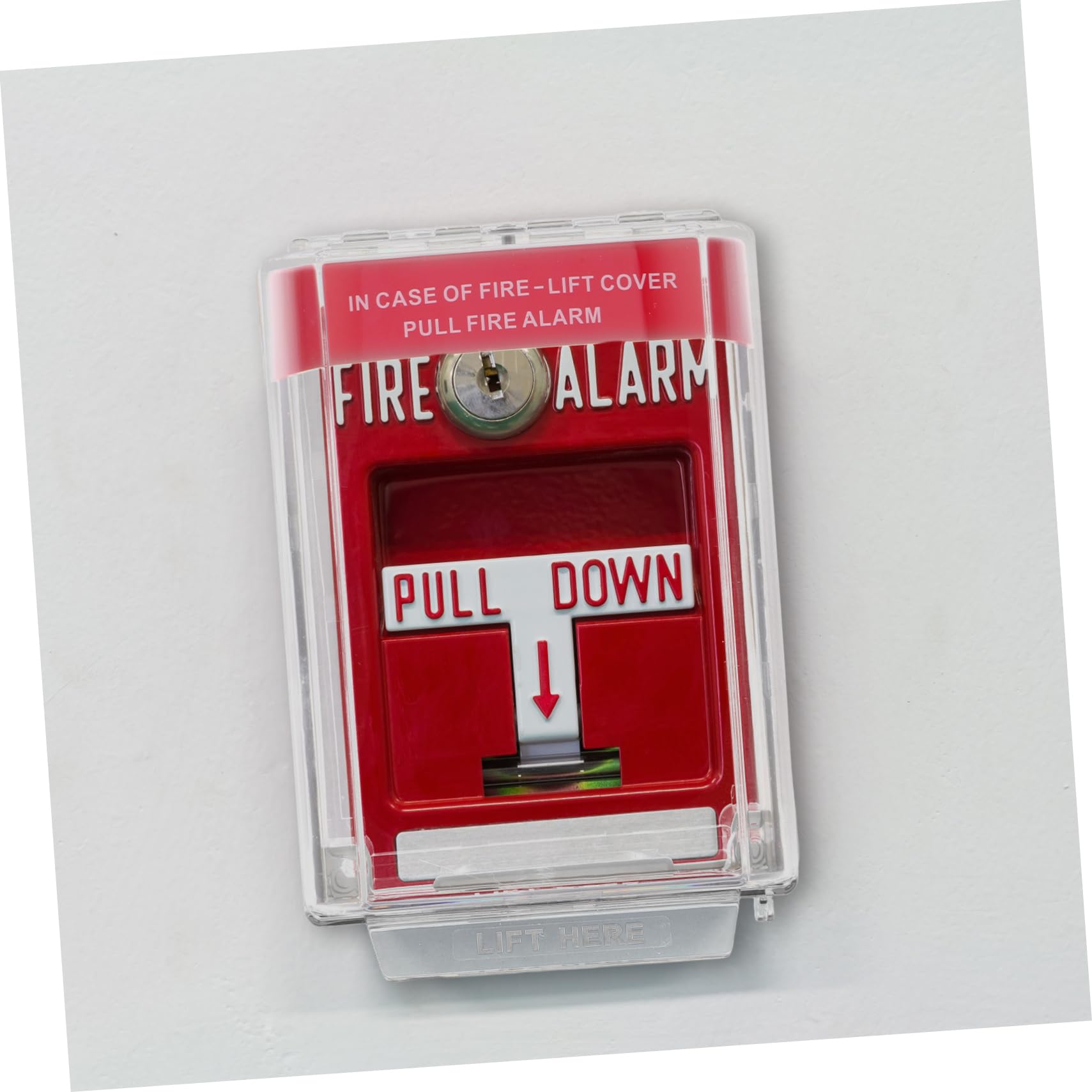 UKCOCO Interruptor de Alarma Manual Protector de Punto de Llamada de Incendio Cubierta Protectora para Botón de Alarma Fácil Instalación para Uso Interiores