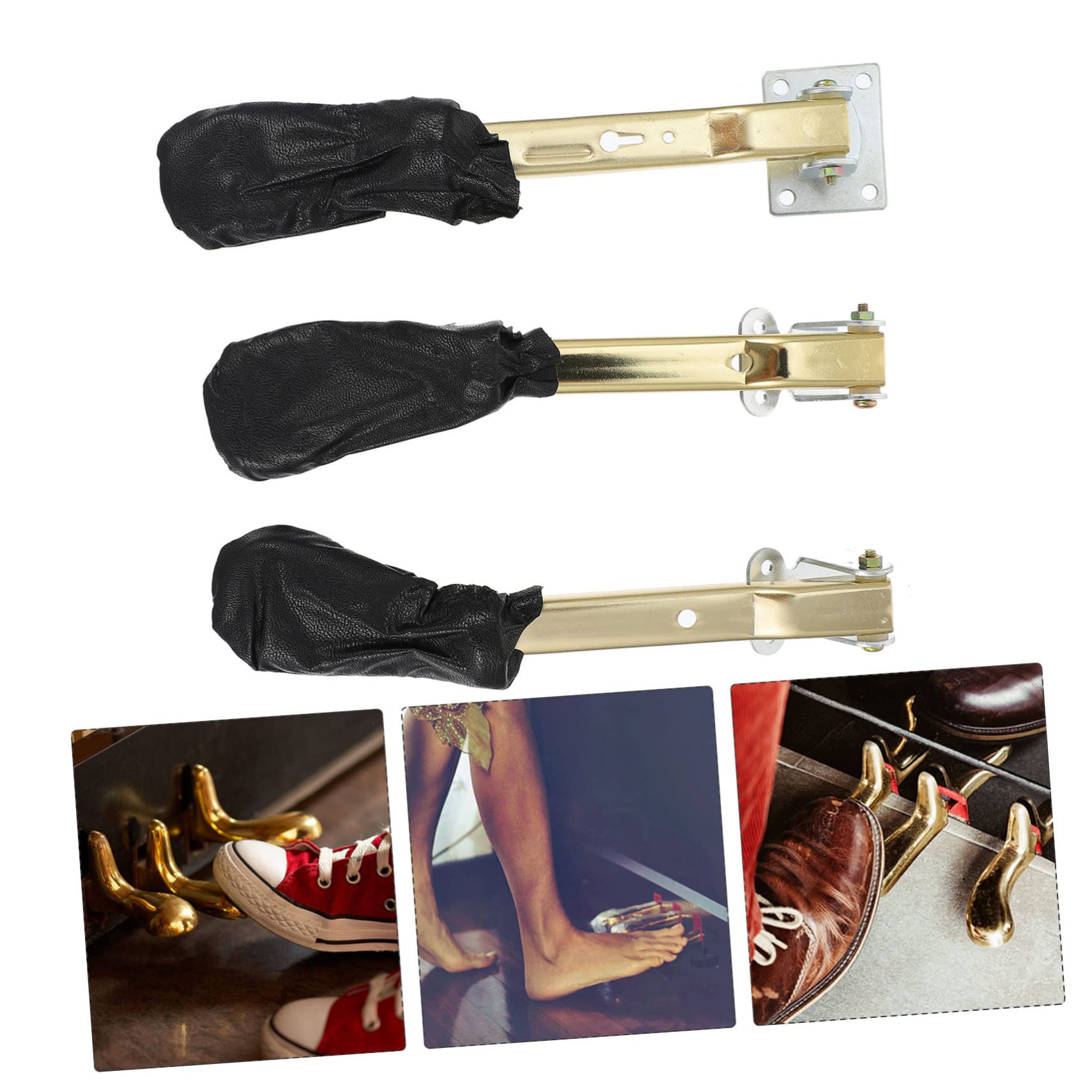 UPKOCH Pedali per Pianoforte Verticale Professionali 3 Pezzi in Metallo Oro Antiruggine Accessori per Pianoforte Casa e Studio