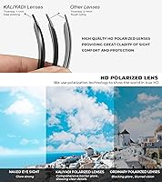 Vista 7 de KALIYADI Gafas de sol polarizadas para hombre, gafas de sol ligeras con protección UV para conducir, pescar y jugar golf