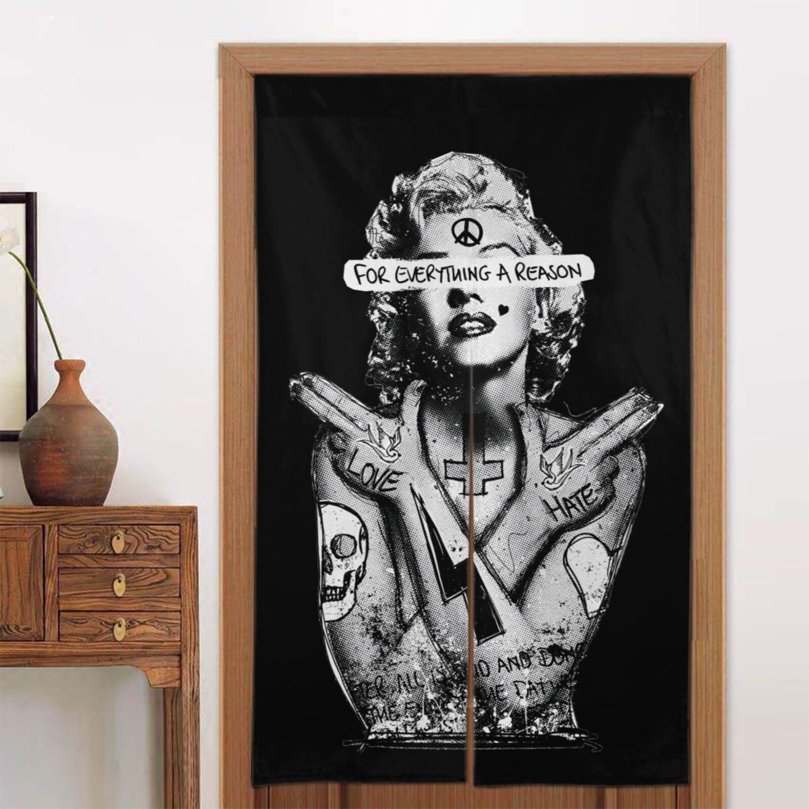 Amazon｜のれん 目隠し ロング 暖簾 マリリンモンロー 和風