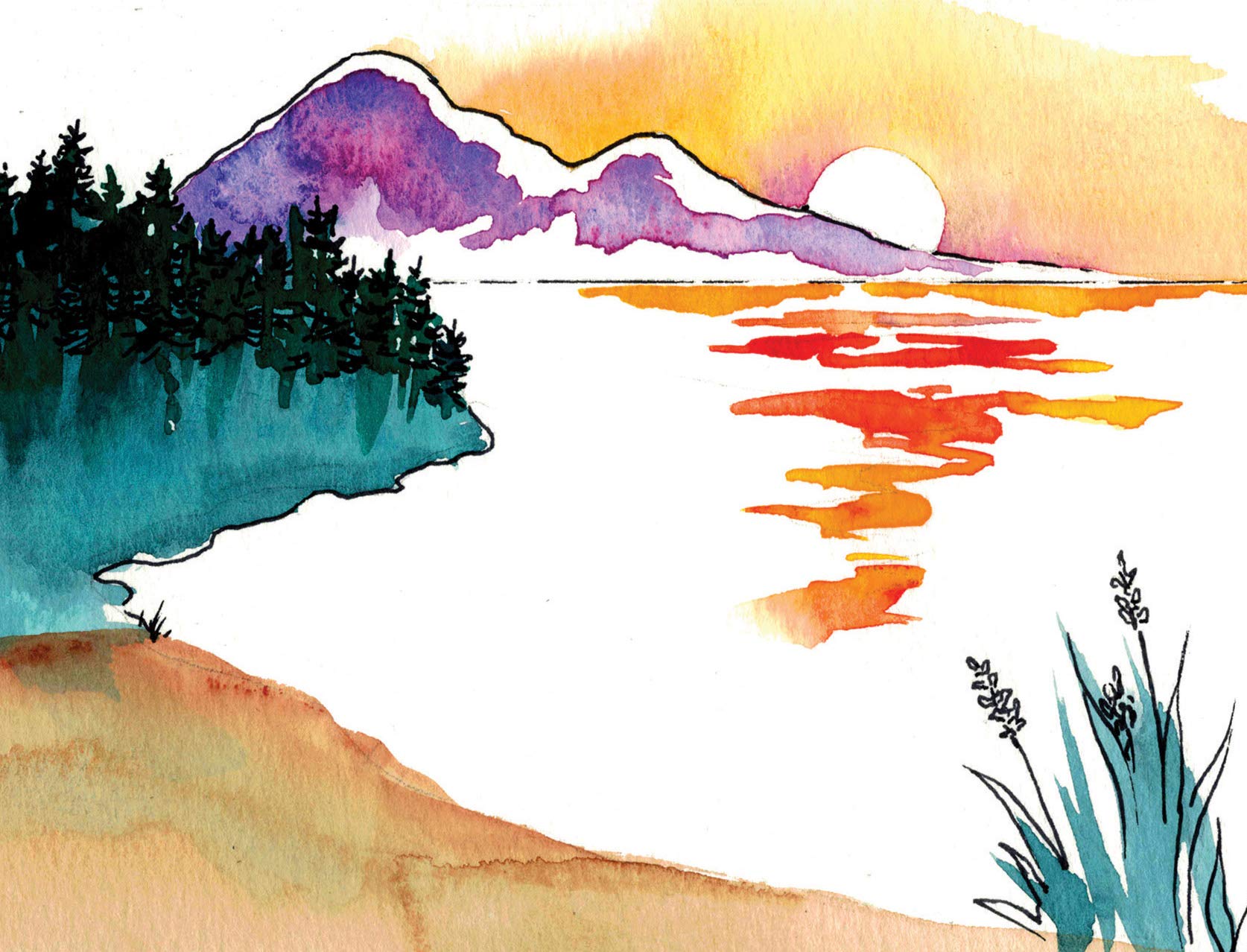 Winding Down Note Cards - Thank You Greeting Cards - Boxed Set of 20 Cards and Matching Envelopes