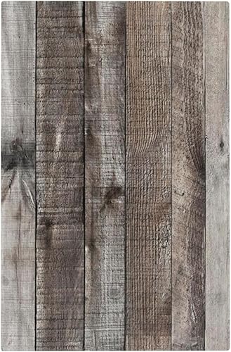 Miniatura 105 de Placa de pared dúplex de receptáculo de dispositivo de 1 gang de madera envejecida blanca gris con veta de tablón, cubierta de enchufe eléctrico de