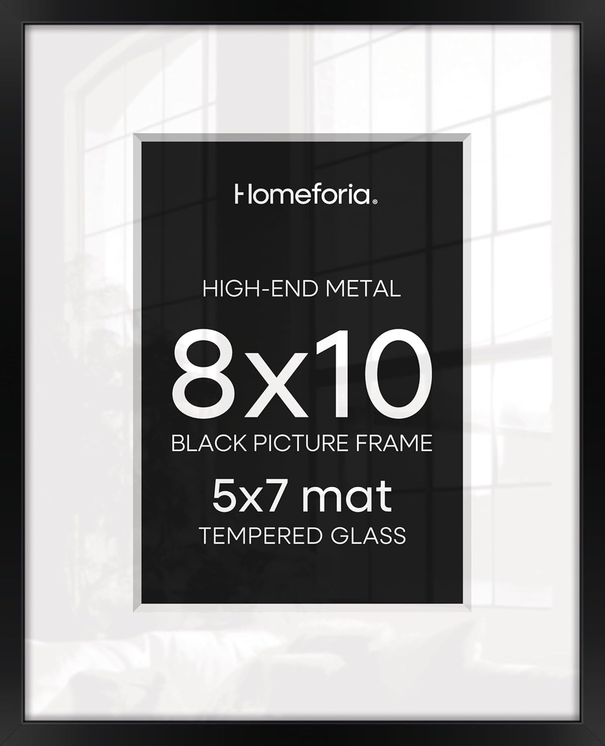 Homeforia Black Picture Frames 8×10, High End Metal 8 x 10 Photo Frame with Mat 5 by 7 Art, 10×8 Black Frame Matted to 5×7 inch Print, 8by10 Wall or Tabletop Frames, Tempered Glass, Wall Kit, Set of 1 Homeforia Black Picture Frames 8×10, High End Metal 8 x 10 Photo Frame with Mat 5 by 7 Art, 10×8 Black Frame Matted to 5×7 inch Print, 8by10 Wall or Tabletop Frames, Tempered Glass, Wall Kit, Set of 1