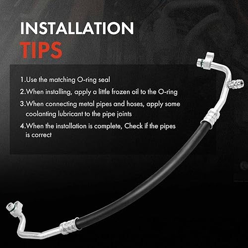 Miniatura 6 de A-Premium Conjunto de manguera de línea de descarga de AC compatible con Subaru Impreza 2012-2016, Crosstrek 2016-2017, XV Crosstrek 2013-2015 2.0L,