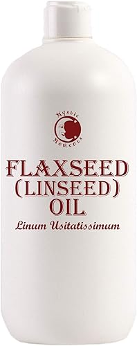 Mystic Moments | Aceite de linaza (linaza) - 1 litro - Aceite puro y natural perfecto para cabello, cara, uñas, aromaterapia, masaje y dilución de