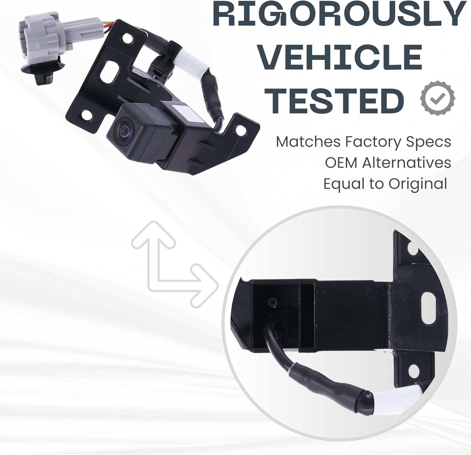 Backup Camera Replaces for 2013-2021 Nissan Frontier OE Part # 28442-9BF3A, 28442-9BF0A, 28442-9BF2A