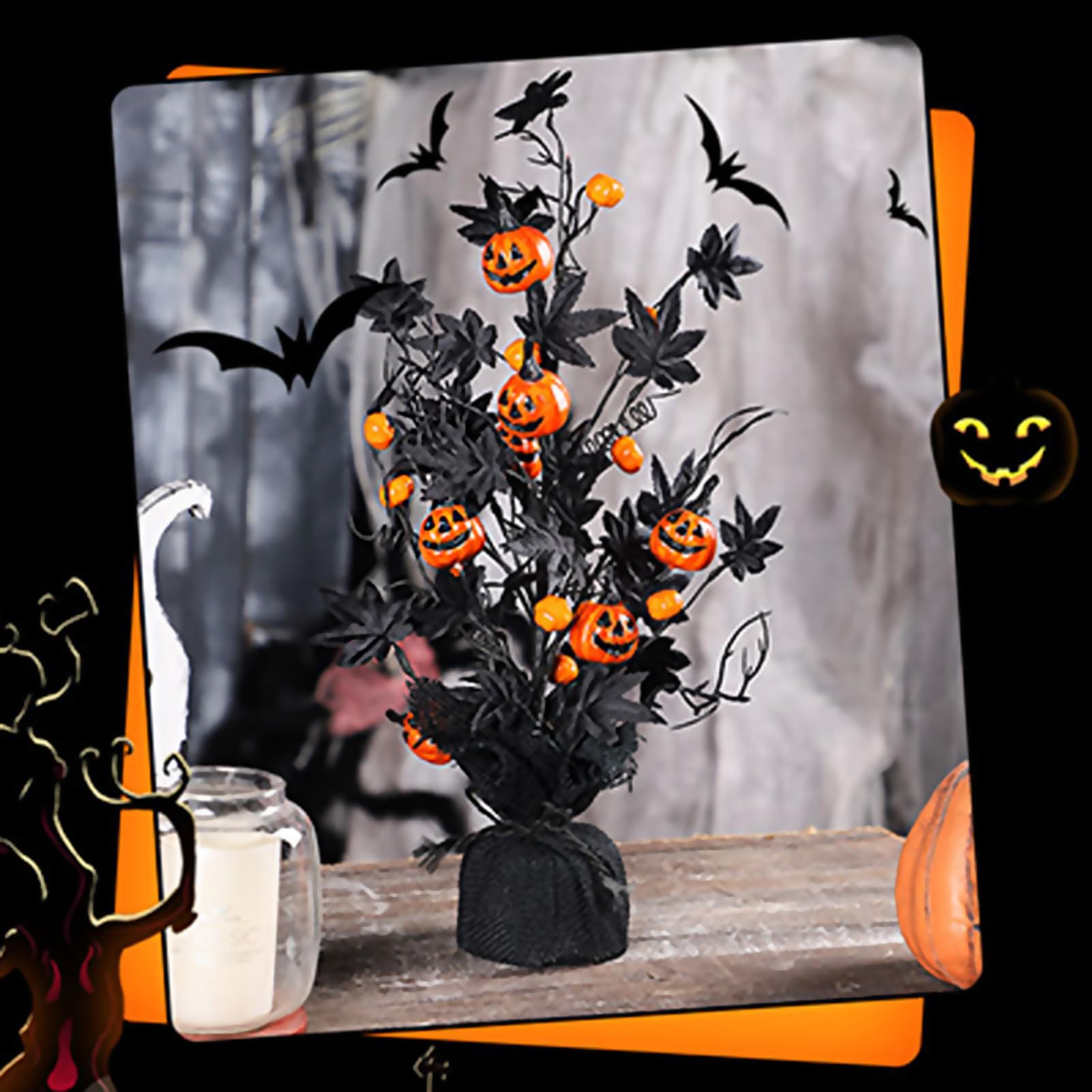 Amazon.co.jp: テーブル用ハロウィンツリーセンターピース、ミニ