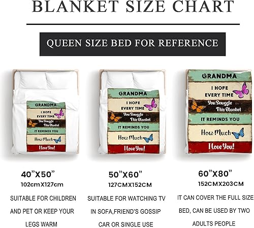 Miniatura 7 de DRCBF Manta de regalo para abuela, regalos de cumpleaños, manta de nietos de 60 x 50 pulgadas