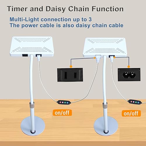 Miniatura 10 de Luz de crecimiento de escritorio de espectro completo, luz de cultivo de plantas de mesa, luces LED de cultivo incluidas IR-UV para plantas de