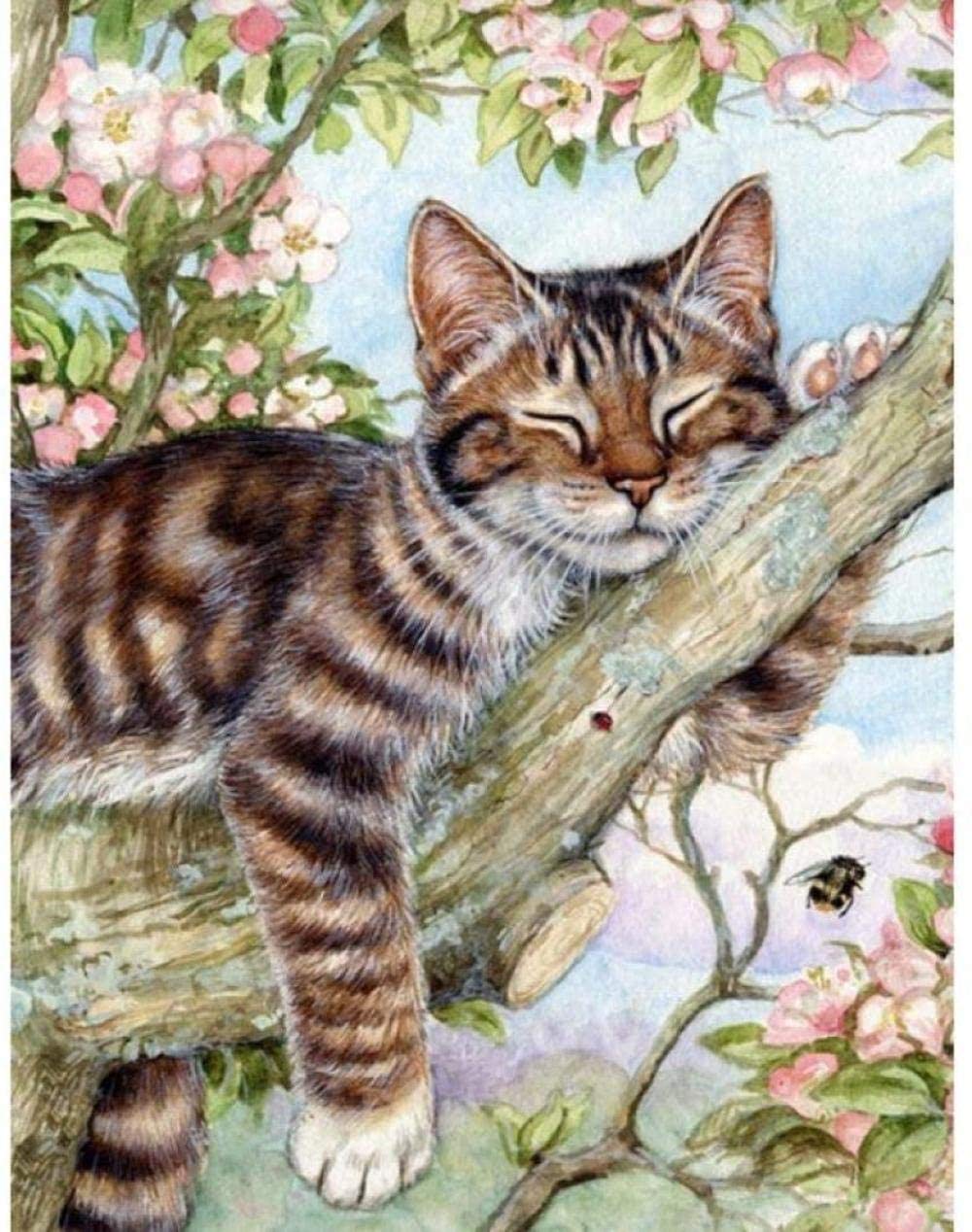 Canevas tapisserie demi-point chat mignon pour s'accorder un moment de douceur