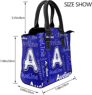 Custom Name Leather Handbag For Women Customized Tote Bags For Woman Personalized Purse With Strap