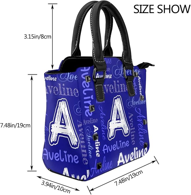 Custom Name Leather Handbag For Women Customized Tote Bags For Woman Personalized Purse With Strap