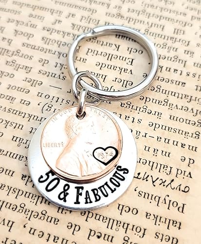 Miniatura 5 de Tucker's Trinkets And Treasures 50 & Fabuloso Cumpleaños Año Llavero